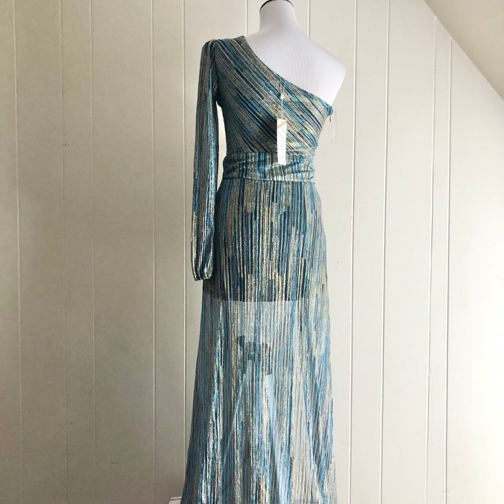 One Shoulder Lurex Formal Dress - Picture 6 of 6